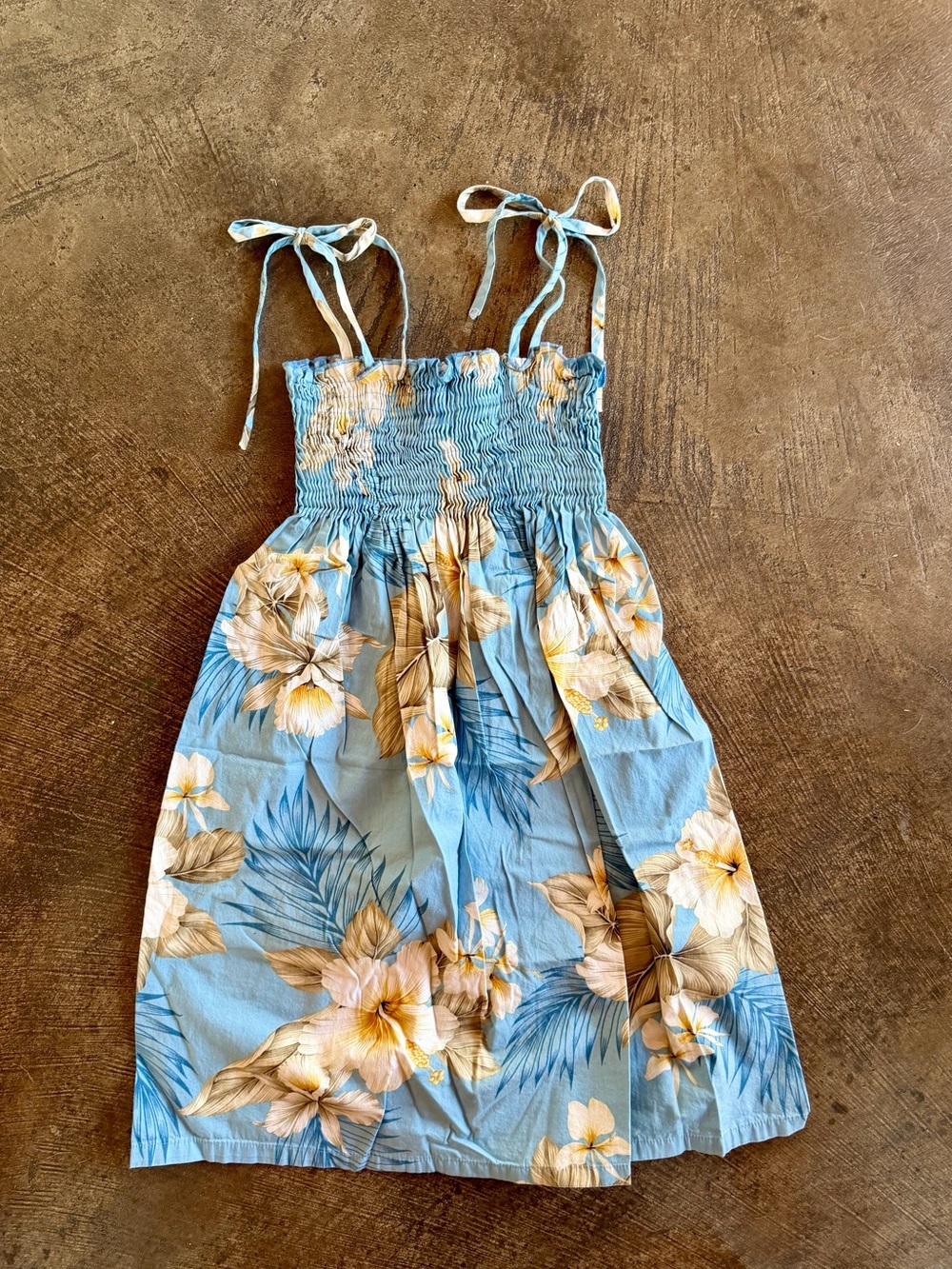 Authentic Hawaiian Floral Tie-Shoulder Girl’s Sundress